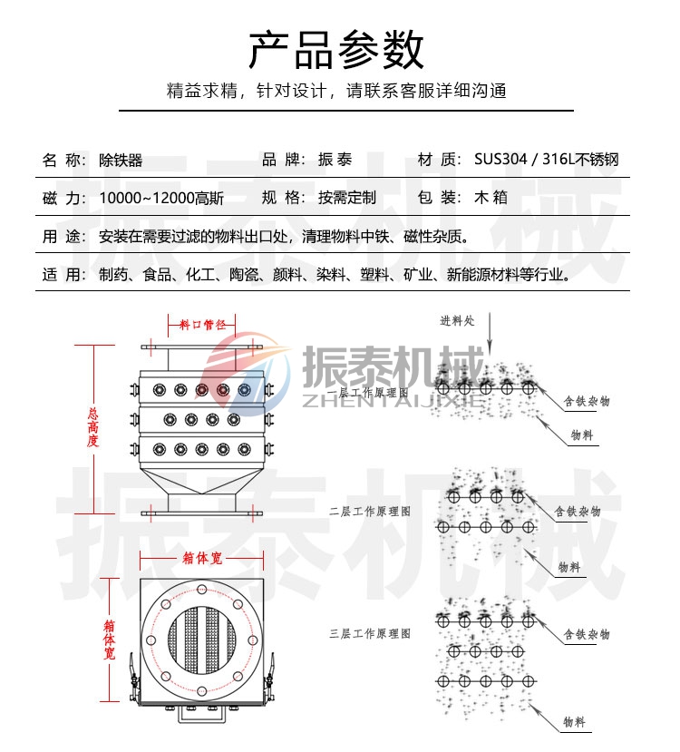 抽屉式除铁器